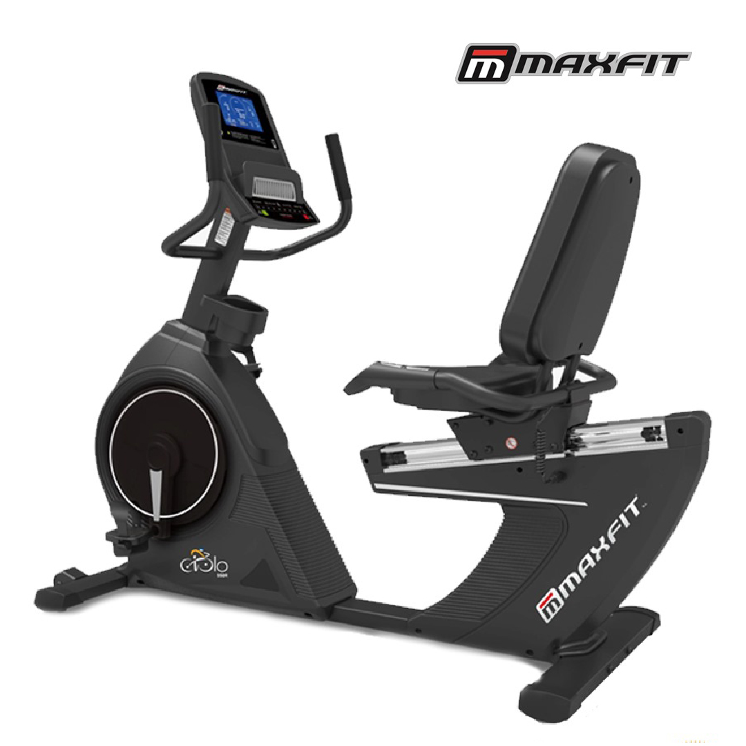 Maxfit Ciclo 550R Commercial Recumbent Bike Maxfit Ciclo 550R recumbent bike with adjustable seat and 7-inch LED console