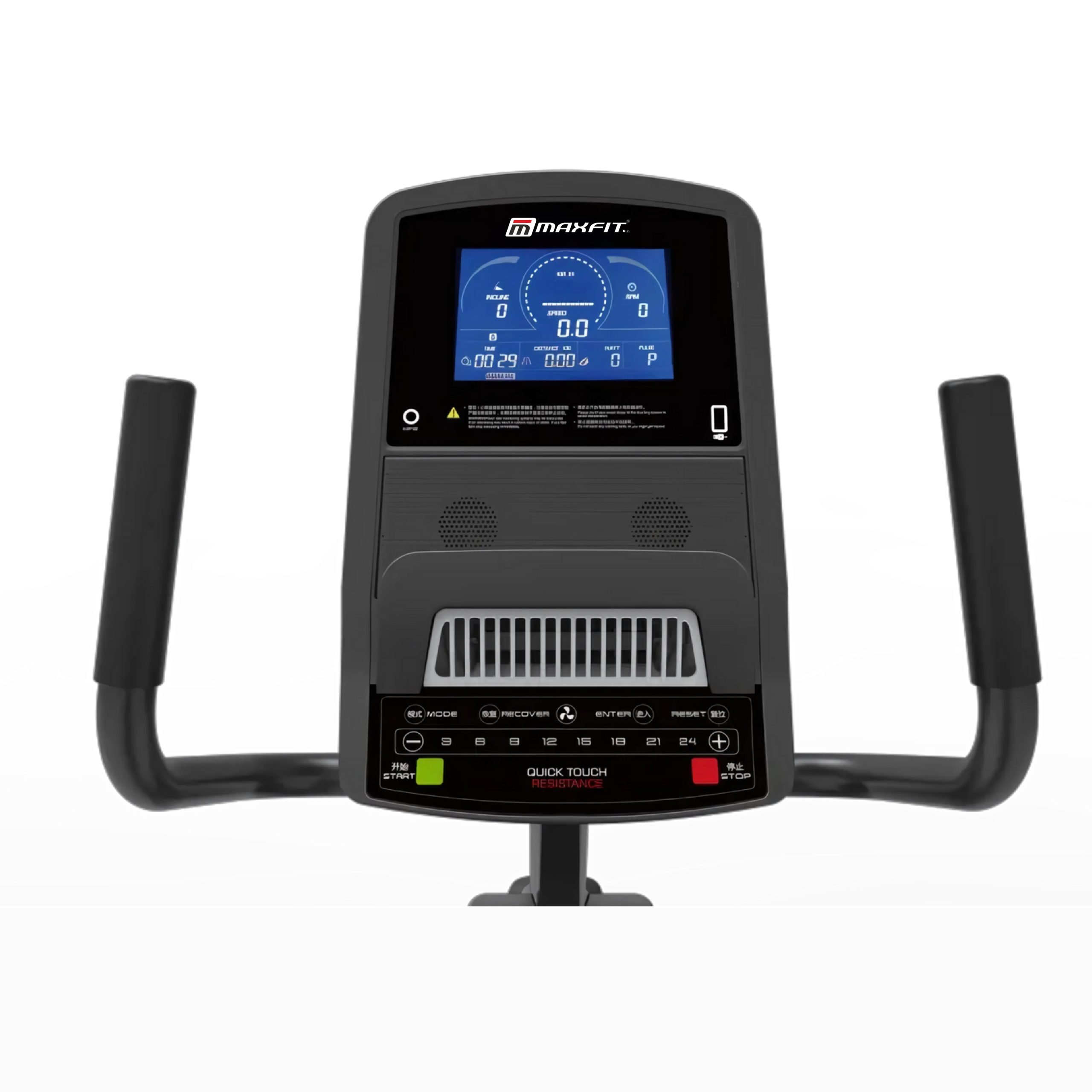 Maxfit Ciclo 550R Commercial Recumbent Bike Maxfit Ciclo 550R recumbent bike with adjustable seat and 7-inch LED console