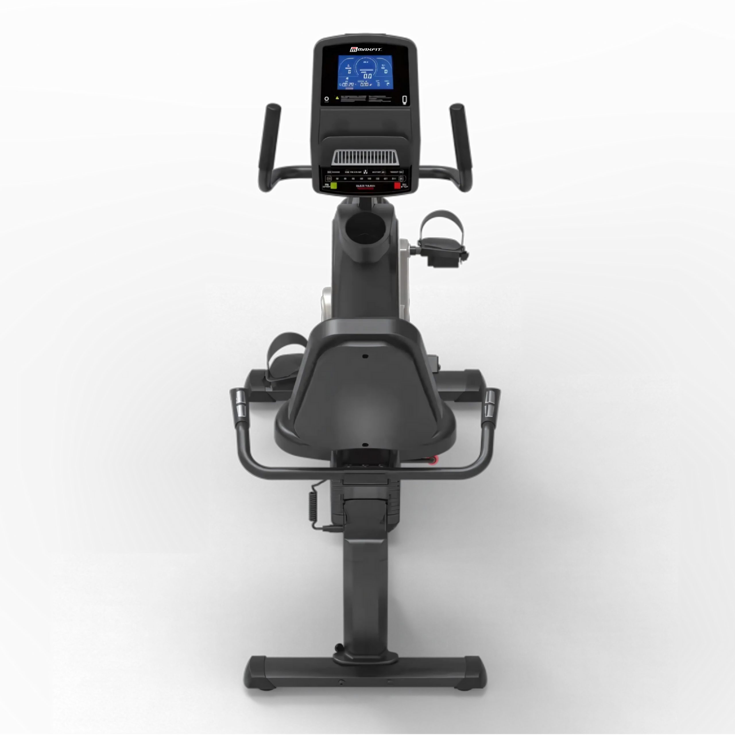 Maxfit Ciclo 550R Commercial Recumbent Bike Maxfit Ciclo 550R recumbent bike with adjustable seat and 7-inch LED console