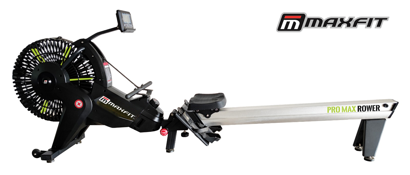 Maxfit Pro Max Air Rower commercial rowing machine with adjustable air resistance for HYROX and endurance training