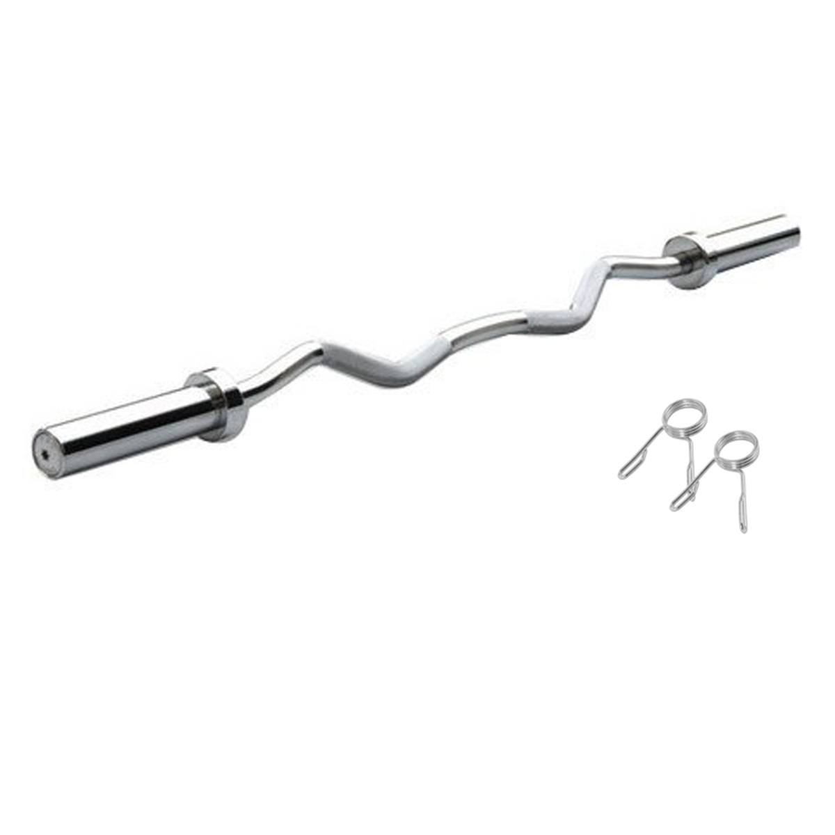 Maxfit Olympic Barbell Curl Rod Premium Finish With Spring Lock 4 Ft