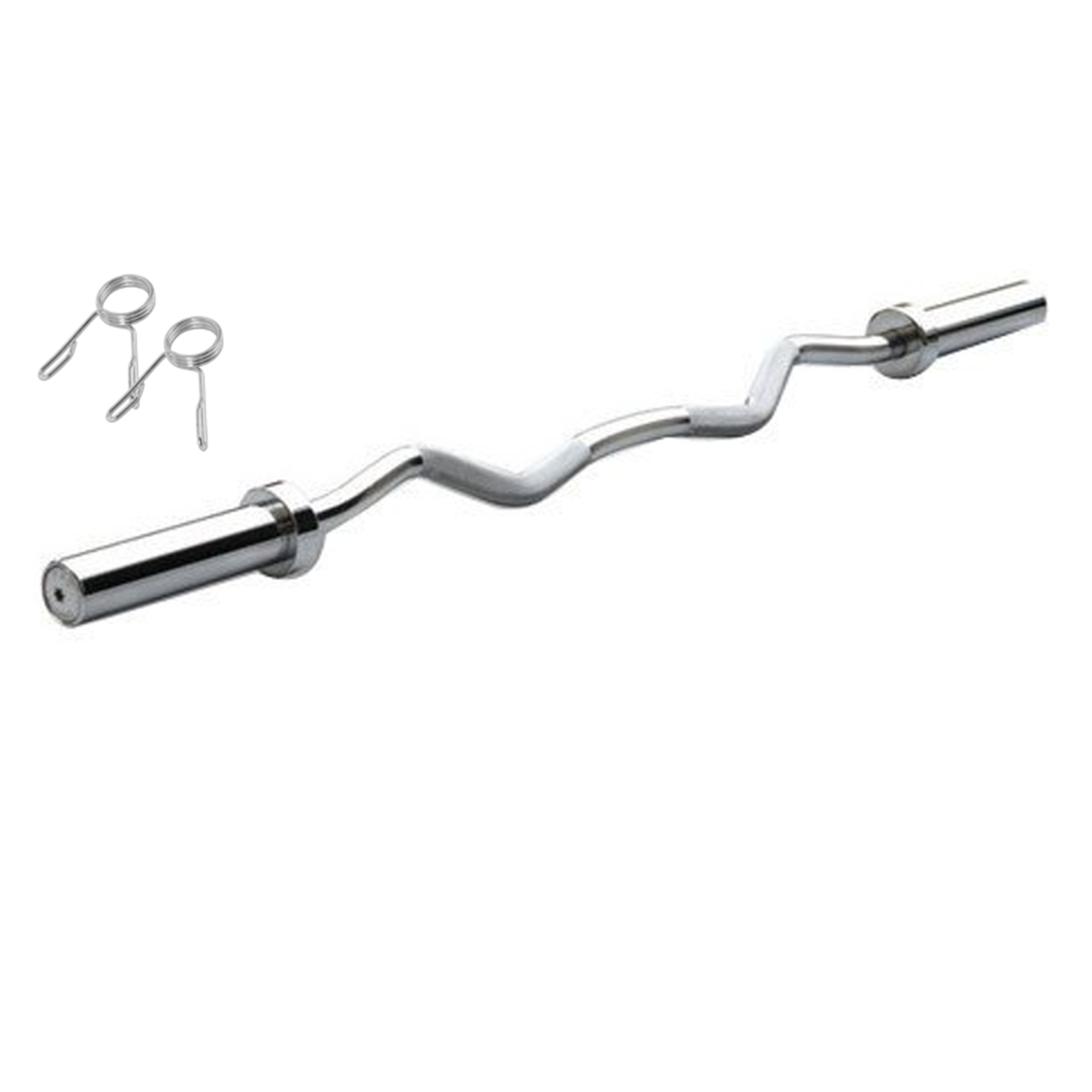 Maxfit Olympic Barbell Curl Rod Premium Finish With Spring Lock 4 Ft