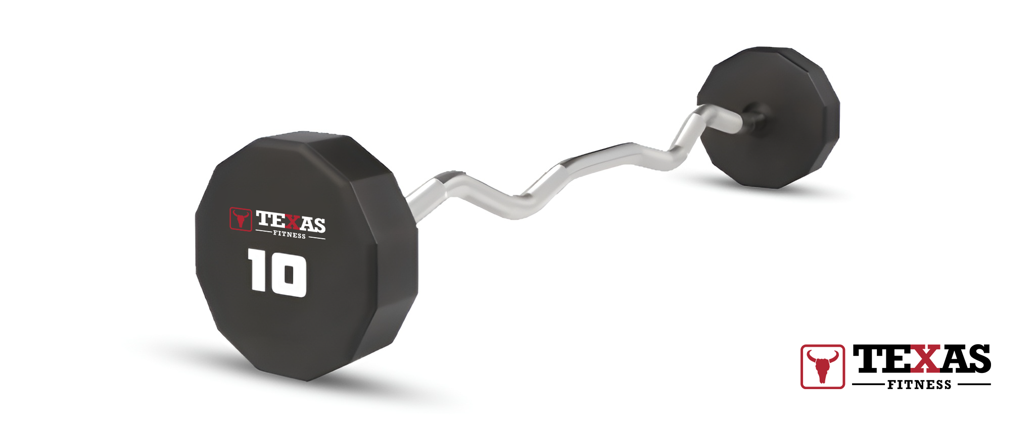 Texas Fitness Urethane Fixed Curl Barbells
