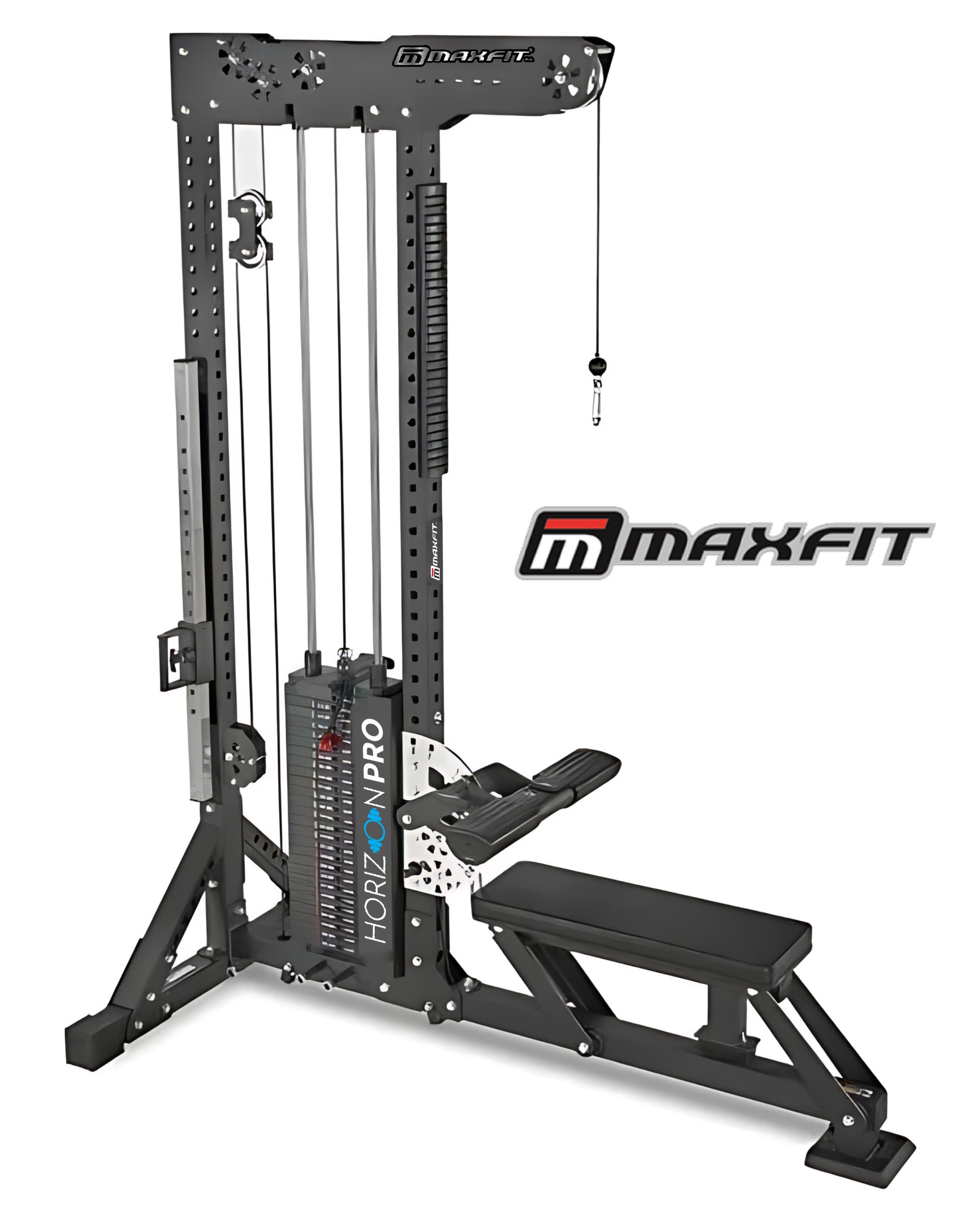 MAXFIT Horizon Pro Lat Pull Mid Row – Commercial Dual Function Back Training Machine