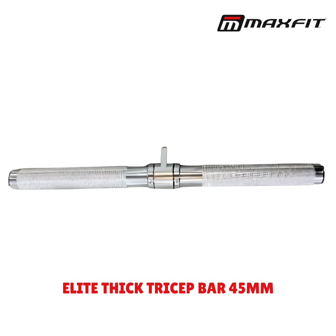 Maxfit Elite Aluminium Thick Tricep Bar 45mm cable attachment