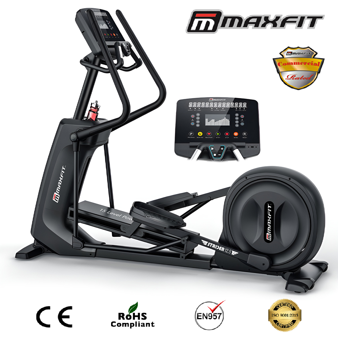 Maxfit Strider 12.5 commercial cross trainer with Power Ramp Technology and LED console