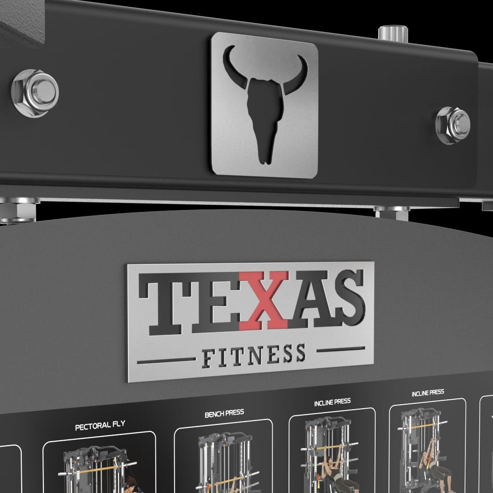 Texas Fitness Apex Functional Trainer With Smith Machine Texas Fitness Apex Functional Trainer with Smith Machine commercial all-in-one gym system with dual adjustable pulleys and half rack