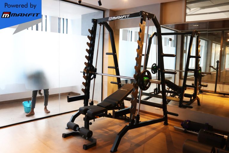 Ananda Bay Hills clubhouse featuring Maxfit commercial gym equipment, indoor games and outdoor play area by Maxfit Equipment Solutions in Narsingi, Hyderabad.