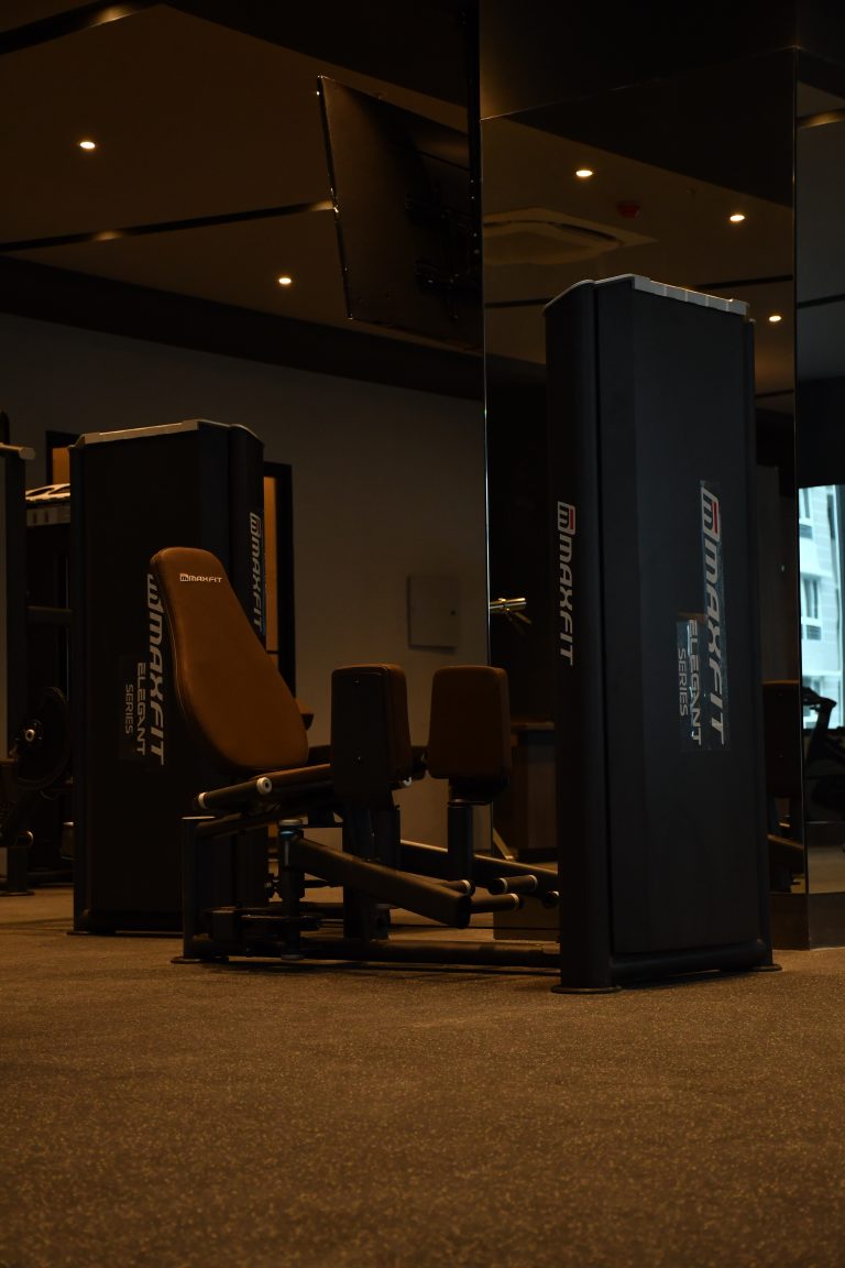 Luxury clubhouse gym at Cybercity Marina Skies, Kukatpally, Hyderabad, with Maxfit commercial gym equipment by Maxfit Equipment Solutions