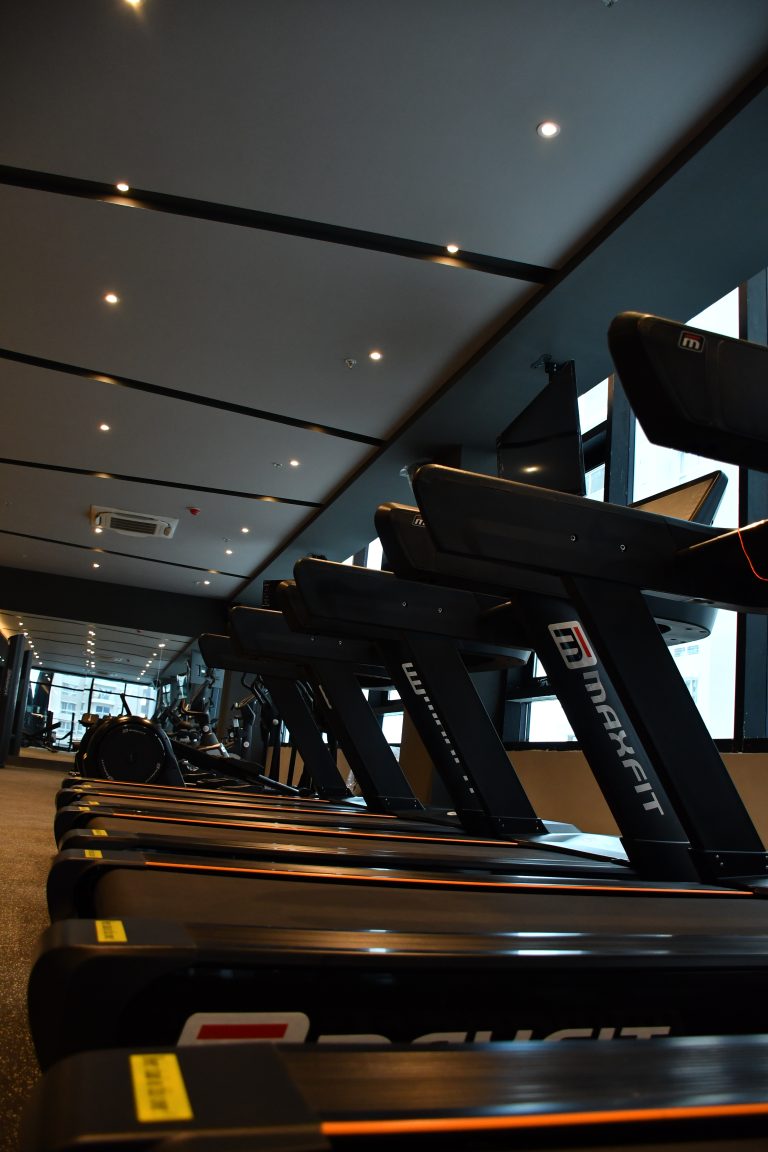 Luxury clubhouse gym at Cybercity Marina Skies, Kukatpally, Hyderabad, with Maxfit commercial gym equipment by Maxfit Equipment Solutions