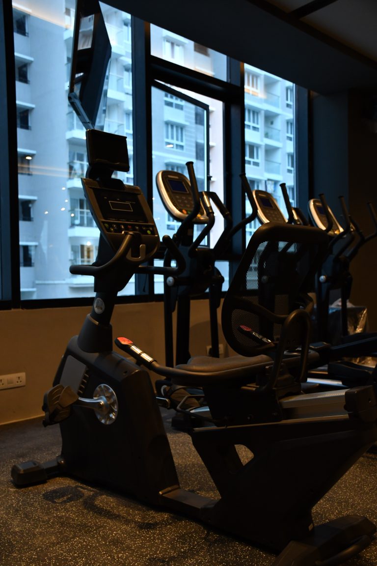 Luxury clubhouse gym at Cybercity Marina Skies, Kukatpally, Hyderabad, with Maxfit commercial gym equipment by Maxfit Equipment Solutions
