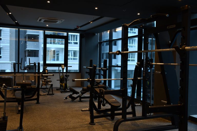 Luxury clubhouse gym at Cybercity Marina Skies, Kukatpally, Hyderabad, with Maxfit commercial gym equipment by Maxfit Equipment Solutions