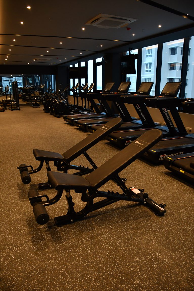Luxury clubhouse gym at Cybercity Marina Skies, Kukatpally, Hyderabad, with Maxfit commercial gym equipment by Maxfit Equipment Solutions