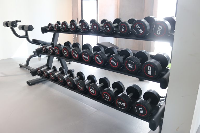 Hallmark Vicinia clubhouse gym in Narsingi, Hyderabad, featuring Maxfit commercial fitness equipment by Maxfit Equipment Solutions.