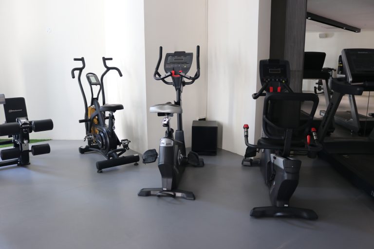 Hallmark Vicinia clubhouse gym in Narsingi, Hyderabad, featuring Maxfit commercial fitness equipment by Maxfit Equipment Solutions.
