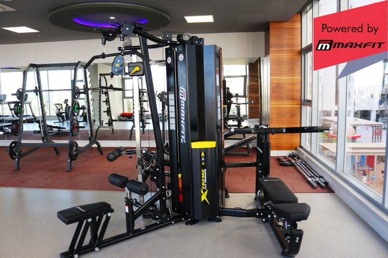 Rajapushpa Regalia clubhouse gym in Kokapet, Hyderabad, featuring premium Maxfit commercial fitness equipment by Maxfit Equipment Solutions