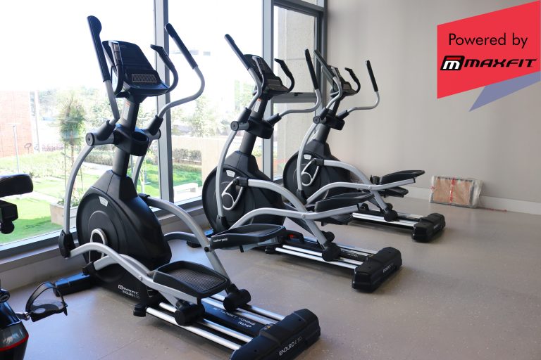 Rajapushpa Regalia clubhouse gym in Kokapet, Hyderabad, featuring premium Maxfit commercial fitness equipment by Maxfit Equipment Solutions
